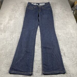 DKNY SOHO Boot Cut Jeans Womens 4R Blue Dark Wash Mid Rise
